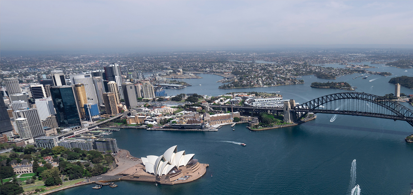Photograph of Sydney, Australia from above