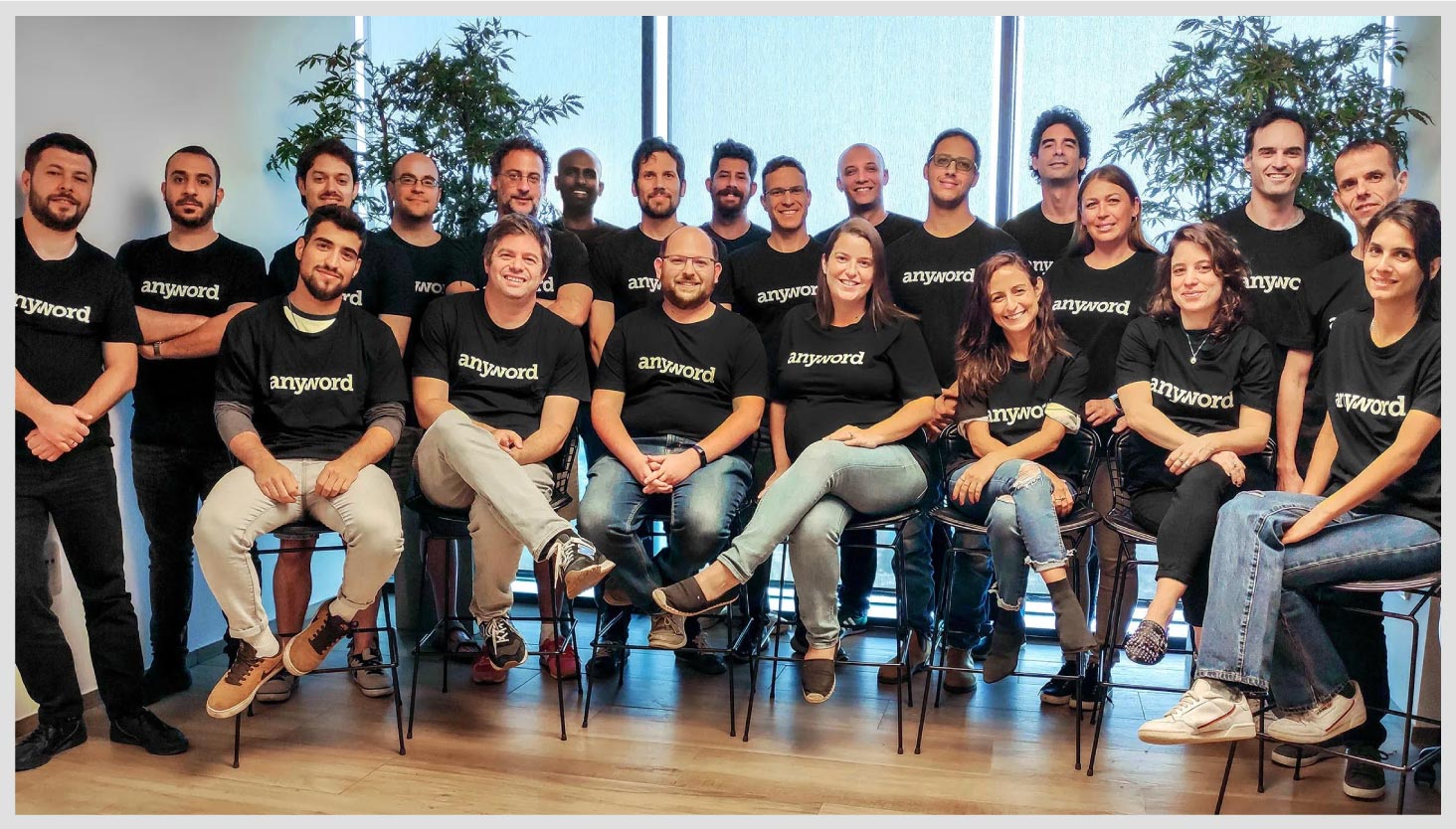 Photograph of the Anyword team