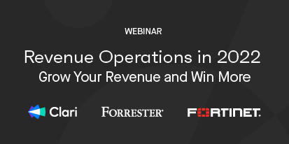 Banner for webinar titled Revenue Operations in 2022: Grow Your Revenue and Win More