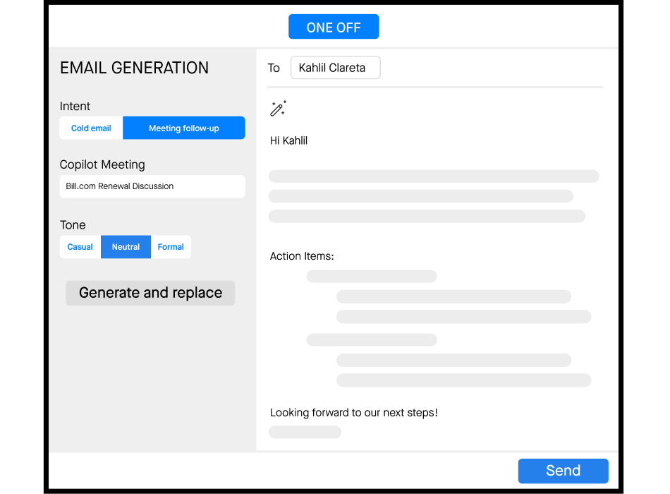 Groove has AI powered email generation